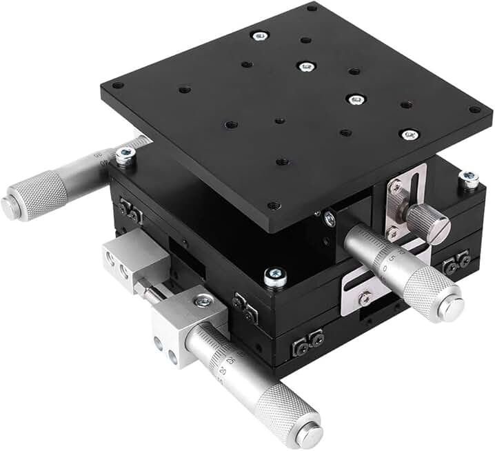 XYZ 3 Axis Manual Linear Stage, 90x90mm Trimming Bearing Tuning Platform Sliding Table LD90-LM