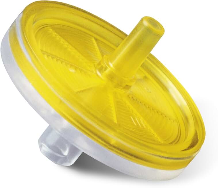 Sartorius Minisart 16533----------Q High Flow Syringe Filter with Male Luer Slip, PES Membrane, Non Sterile, Dark Yellow, 0.45µm Pore Size (Pack of 500)