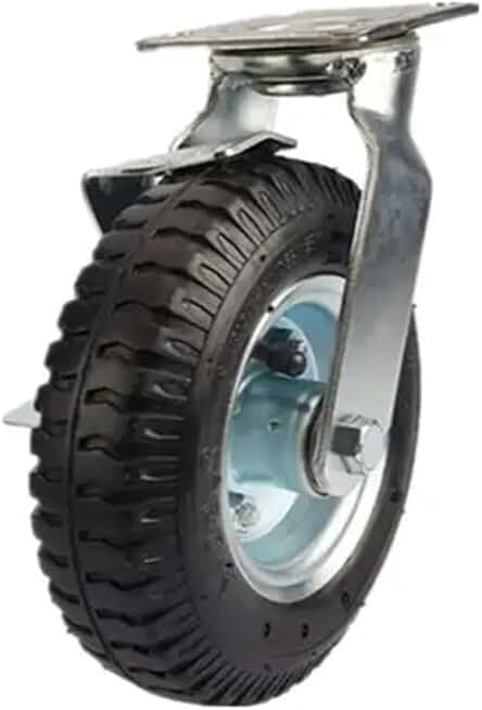 1 Pc Heavy 8-inch Inflatable Rubber Caster Entrance Cart Luggage Trolley Wheel Universal