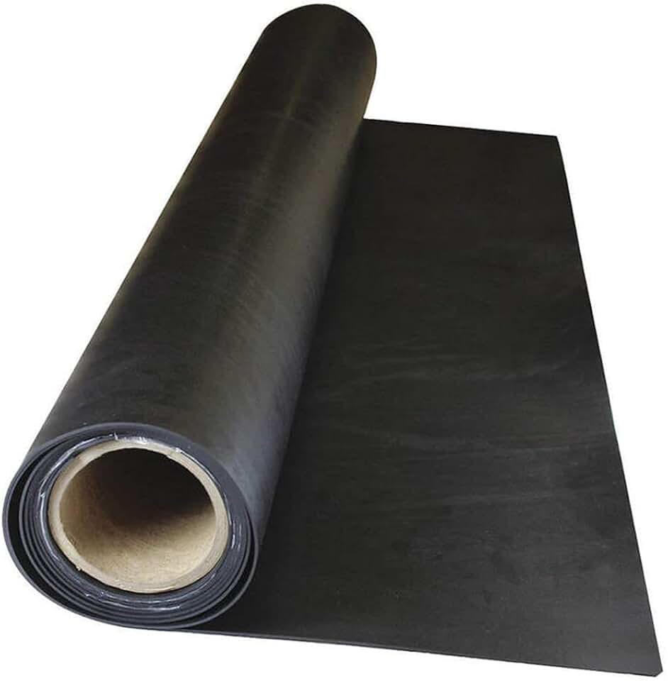 Rubber Sheet, Viton, Rubber Width 12 in, Rubber Length 36 in, Rubber Thickness 1/4 in, 70A, Adhesive Backing