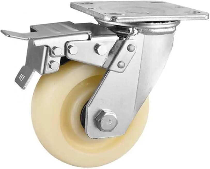 PONNYC 6-inch Universal Wheel Caster with Brake Diameter of 150 Mm Heavy Nylon Logistics Turnover 280KG 1Pcs