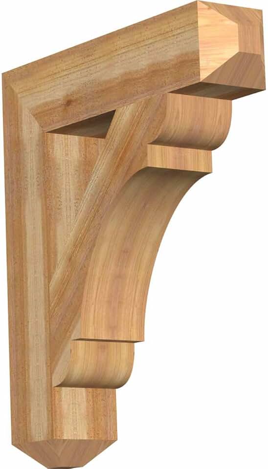 Ekena Millwork BKT06X28X32OLY04RWR Olympic Craftsman Rough Sawn Bracket, 6