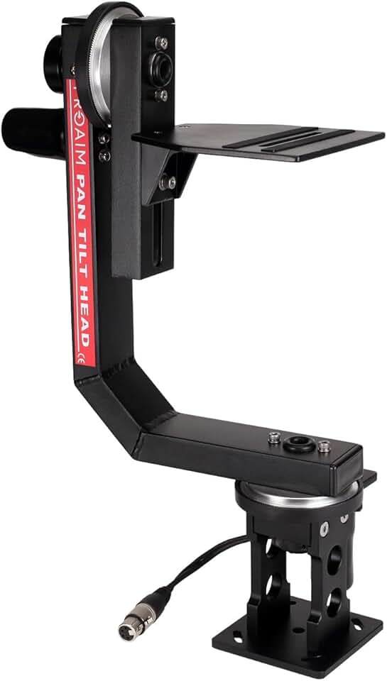 Senior Motorized 2-Axis Pan Tilt Head w 12V Joystick Control for Camera Jib Crane. 360° Pan/tilt Move, Remote-Precise Control on Moves. Inaudible Operations, 7.5kg/16.5lb Payload + Bag (PT-SR)