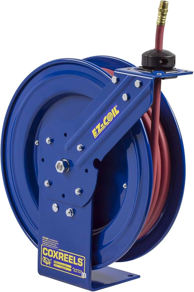 Coxreels EZ-Coil Equipped P-Series Compact Hose Reel, Model# EZ-P-LP-450, 1/2