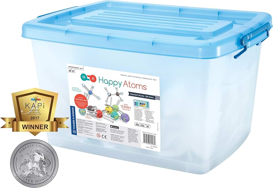 Happy Atoms Magnetic Molecular Modeling Educator Classroom Bundle | 5 Sets of 50 Atoms | Create 17, 593 Molecules | 216 Activities | Free Curriculum & App iOS, Android | Student Tested