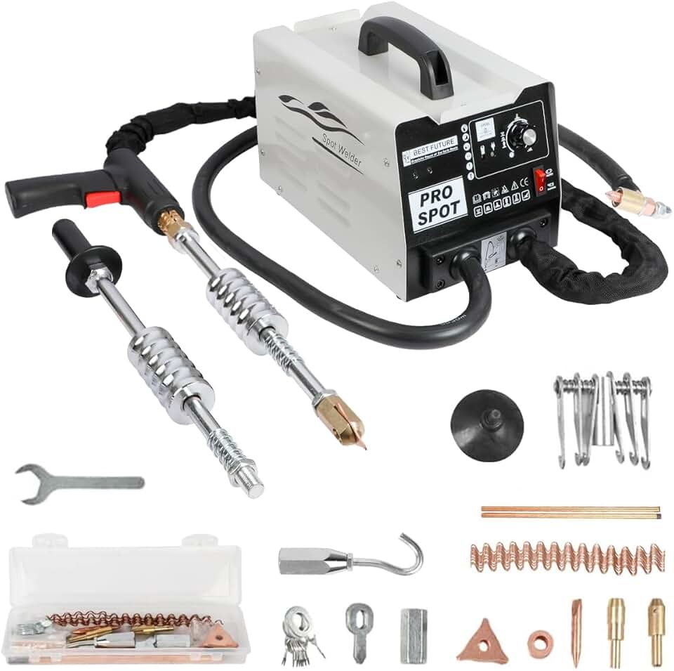 CMTOOL Dent Puller Welder 3000W Stud Welder Dent Repair Kit 3800A Pro Spot Welder Dent Puller with 17 Types of Accessories Electric Dent Puller Machine 6 Welding Modes 110V Spotter Dent Puller for Car