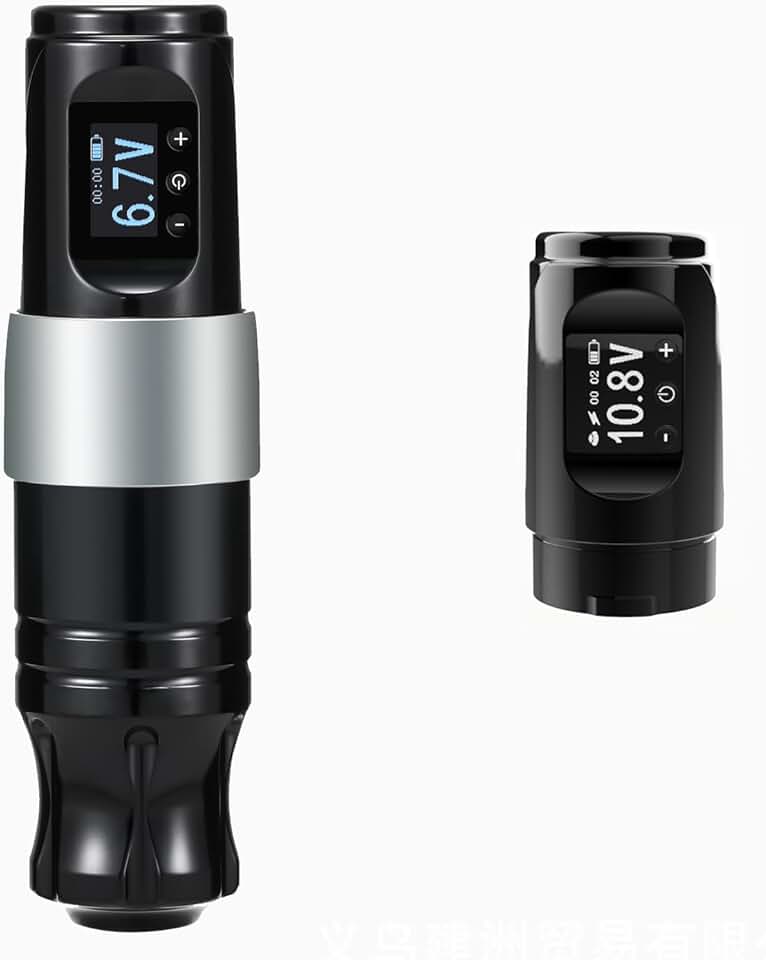 Professional Tattoo Battery Pen Rechargeable Wireless Tattoo Pen Machine Professional Tattoo Pen Machine - Precision Craftsmanship, Enhanced Safety Features in Tattoo Artistry,1 Pen+2 Battery