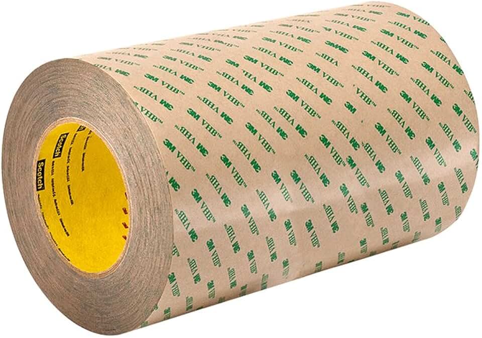 3M F9460PC VHB Adhesive Transfer Tape – 8.0 in. x 180 ft. Acrylic Adhesive Tape Roll with Chemical, Solvent Resistance. Tapes and Adhesives