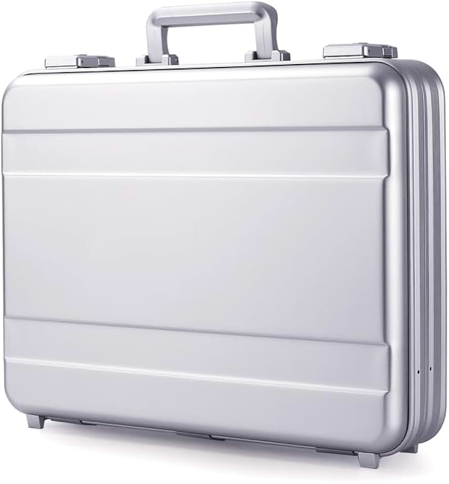 Aluminum Briefcase Metal Toolkit Box TSA Combination Lock Luxury Case with Foam for Wine/Jewellery/Watch/Equipment/Camera