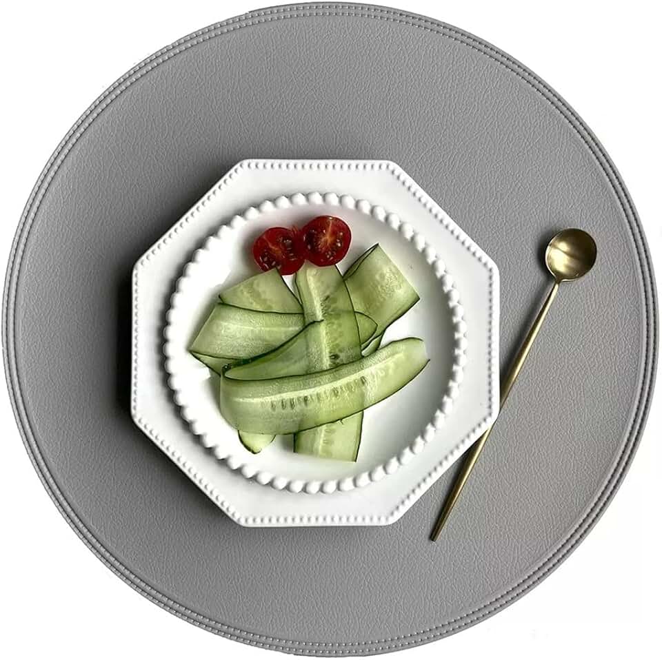 Dining Table Placemats Washable Portable Heat-Resistant Kitchen Table Decoration Bowl Plate Mat(D)