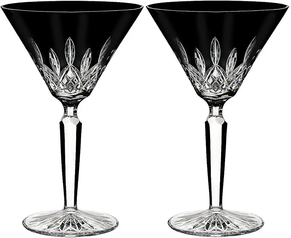 Waterford Lismore Black Martini Glass, set of 2