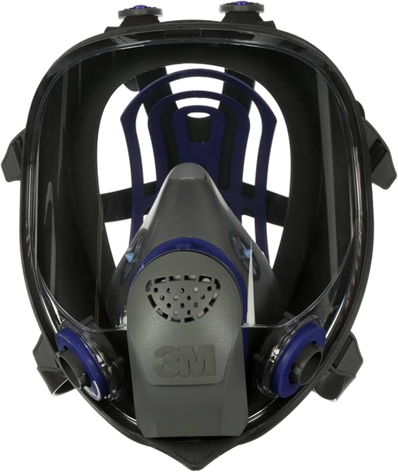 3M Ultimate FX Full Facepiece Reusable Respirator, FF-402, NIOSH, ANSI, Six-Strap Harness for a Secure Comfortable Fit, Cool Flow Valve, Passive Speaking Diaphragm, Medium