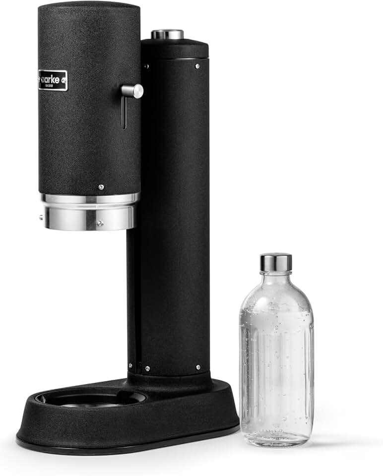 Carbonator Pro, Sparkling & Carbonation Water Machine, Stainless Steel with Glass Reusable Bottle Volume 800 mL (Matte Black)