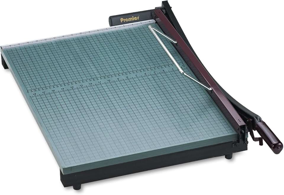 724 Premier StackCut Heavy-Duty Trimmer, Green, Table Size 18-1/2