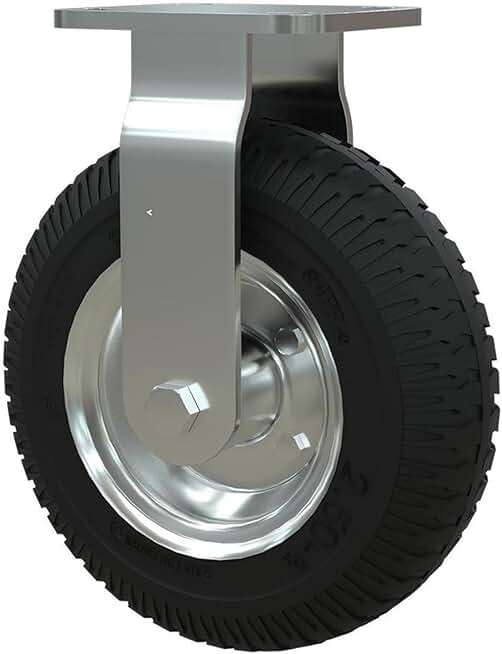 Caster 8-inch Inflatable Rubber Directional Wheel Air Entrance Cart Luggage Trolley 1Pcs