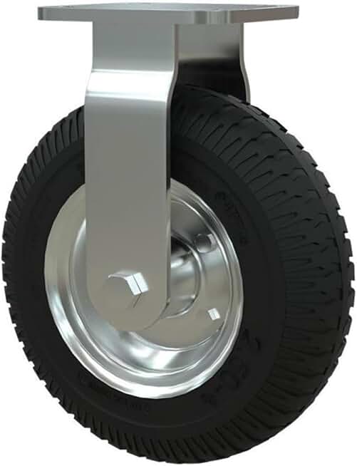 Caster 8-inch Inflatable Rubber Directional Wheel Air Hotel Service Garage Entrance Cart Luggage Trolley 1Pcs