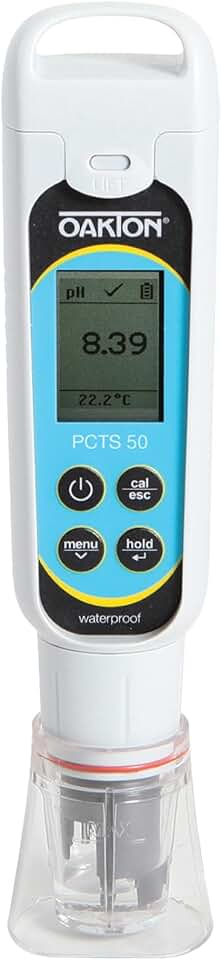 AO-35634-35 PCTSTestr 50 Waterproof Pocket pH/Cond/TDS/Salinity Tester, Premium 50 Series, Black