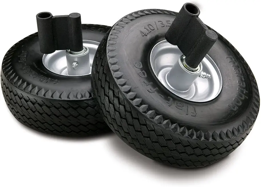 Allegro Industries 9401‐29 Large Puncture Proof Wheels, Magnetic Lid Lifter, Black, 10