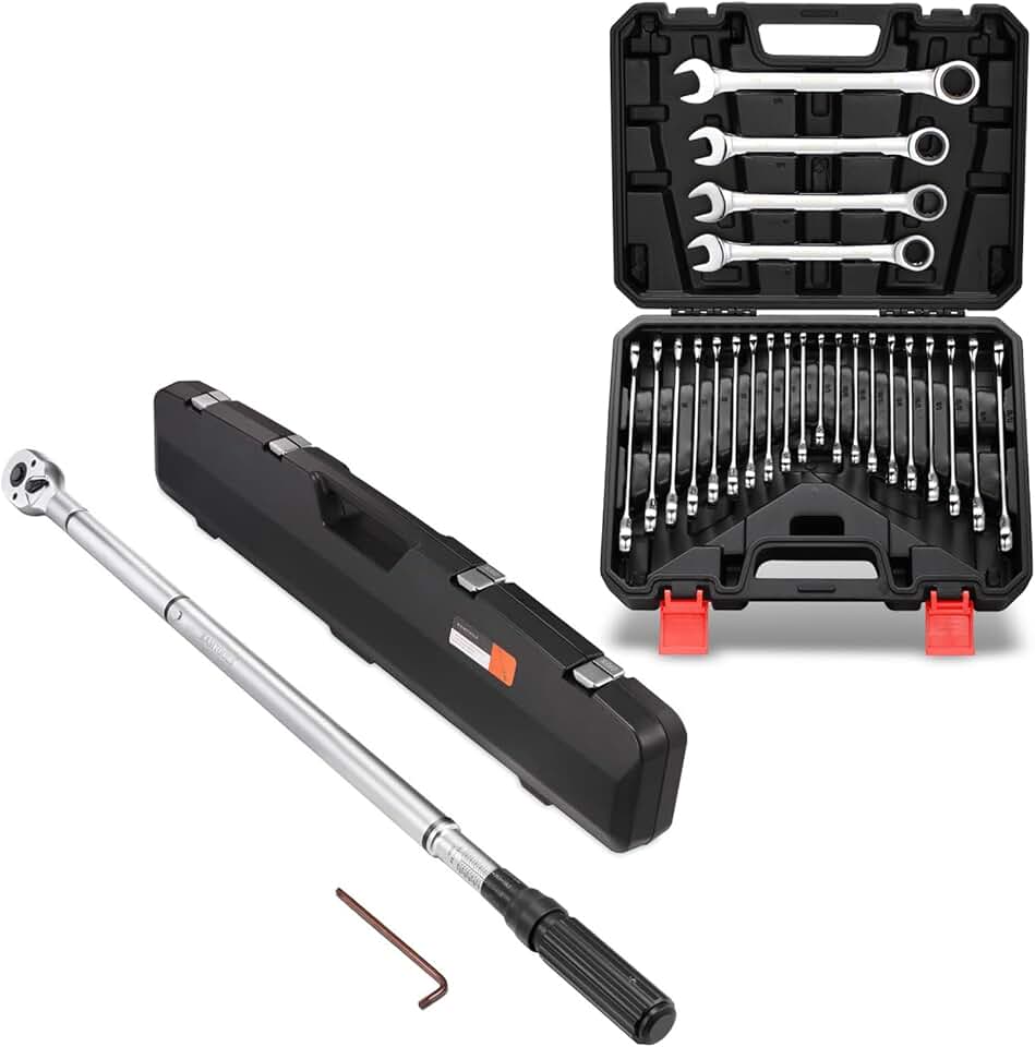 24-Piece Ratchet Wrenches & 3/4-inch Drive Click Torque Wrench