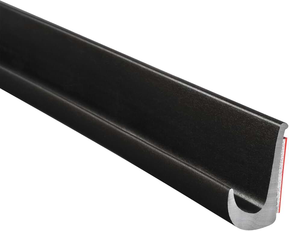 Trim-Lok Drip Rail, Black – 1/2” Height, 125’ Length – PVC Plastic Rain Gutter for Cars, Vans, and RVs, Easy to Install Flexible Drip Rail Molding to Control Water Runoff, Durable 3M Tape Included