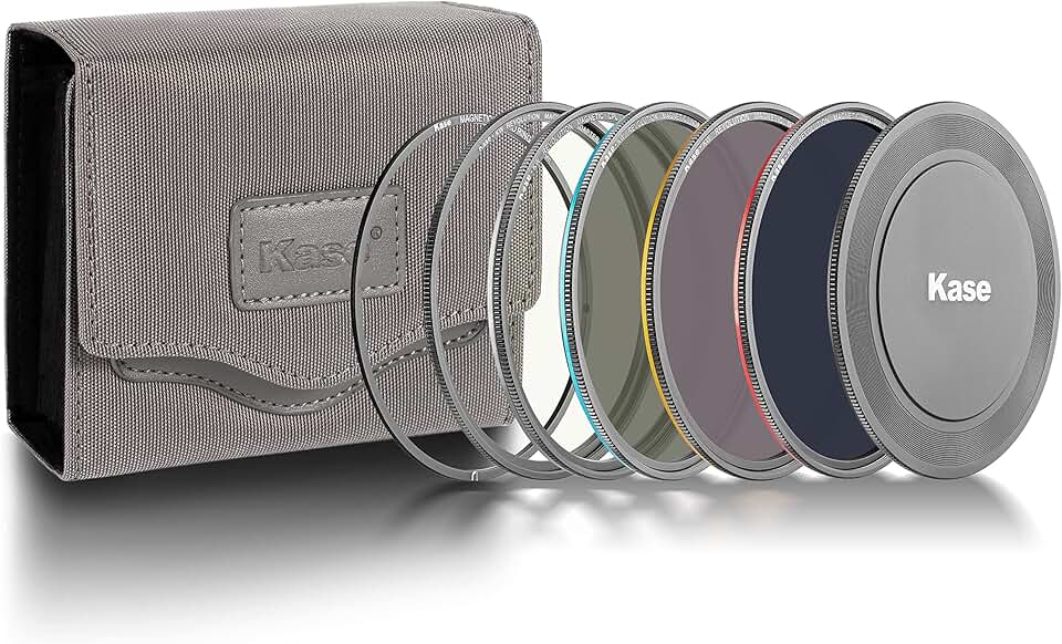 Kase Wolverine Revolution 95mm Pro ND Filter Kit Magnetic Shockproof Tempered Optical Glass w Color Coded Rings inc CPL ND8 ND64 ND1000 Lens Cap & Case