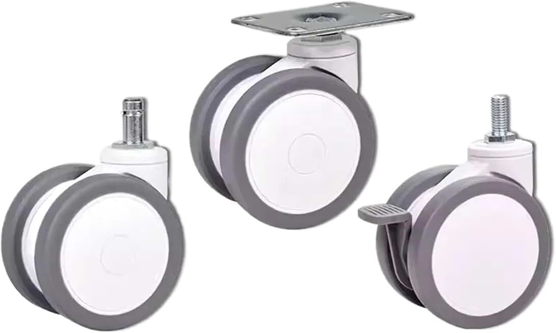 Caster 3 Inch for Silent Caster Universal Wheel M12 with Brake Wheel 5Pcs(M12 X 25 Brake)