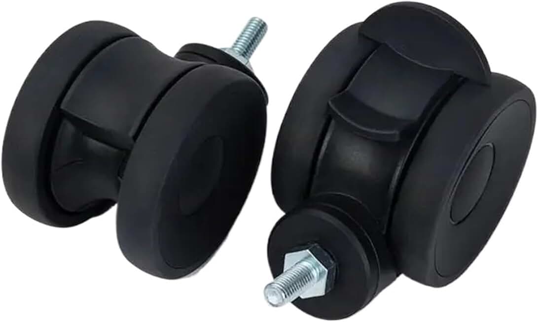 PONNYC Caster 4 Inch Mute Universal Wheel M12 Screw with Brake Trolley 5Pcs(Color:Black,Size:M12 X 25 Brake)