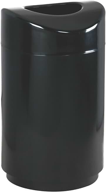 Rubbermaid Commercial Products Executive Series Eclipse Trash Can, 30-Gallon, Black, Indoor/Outdoor Waste Container for Malls/Offices/Hotels/Schools