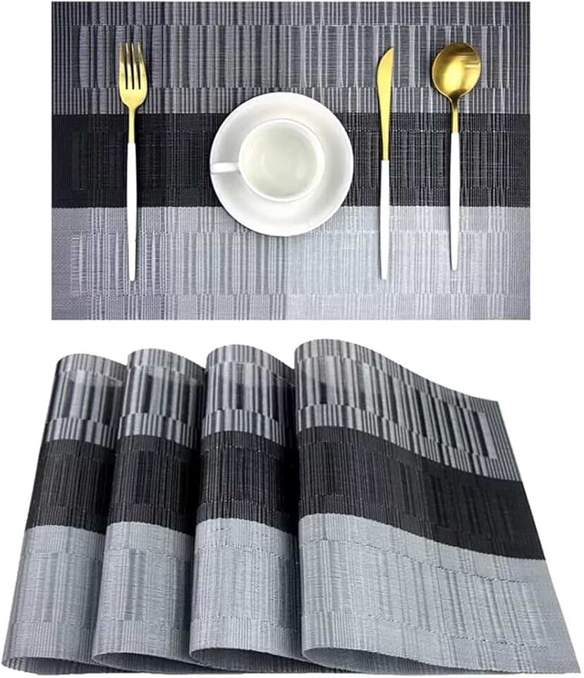 Placemats Table Mats Kitchen Supplies Dinner Plate Mats Western Food Placemats Home Party Decorations(D)