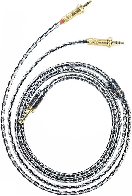 GUCraftsman 16 Strands 7N Single Crystal Copper/Silver Mixed Headphones Replacement Cables 4Pin XLR/2.5mm/4.4mm Balance for Sony MDR-Z7 MDR-Z7M2 MDR-Z1R (4.4mm Plug)