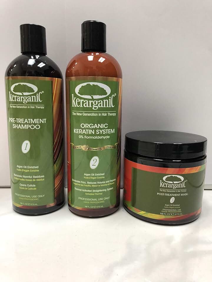 Formaldehyde Free - Organic Keratin System Set (16oz/ 473ml) - 3 Steps Treatment