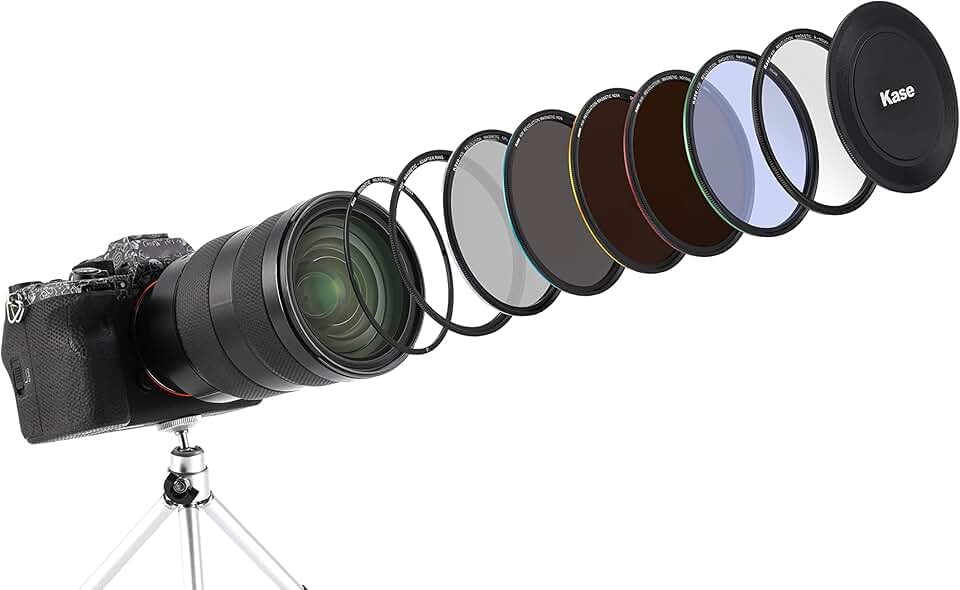 Kase Wolverine Revolution 112mm Mega Filter Kit Magnetic Shockproof Tempered Optical Glass w Color Coded Rings inc CPL ND8 ND64 ND1000 R-MCUV Night Lens Cap & Case