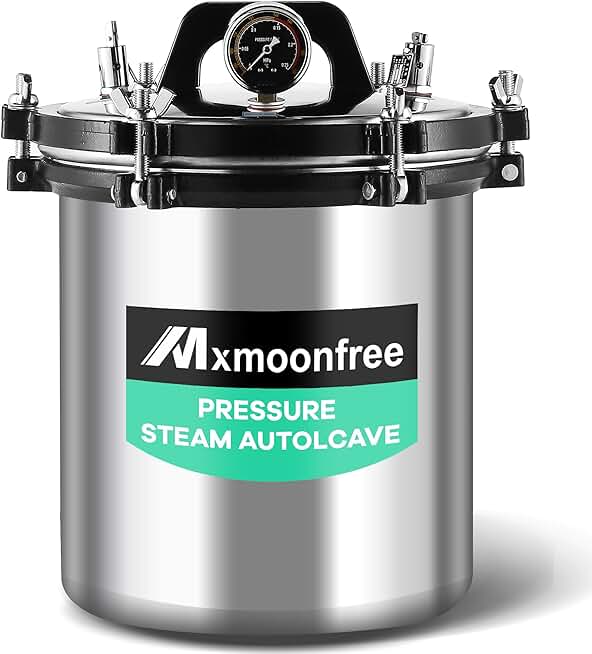 19 Quart Autoclave, High Pressure Steam Autoclave for Lab Culture Medium, Jar Canning and Mushroom Cultivation 110V