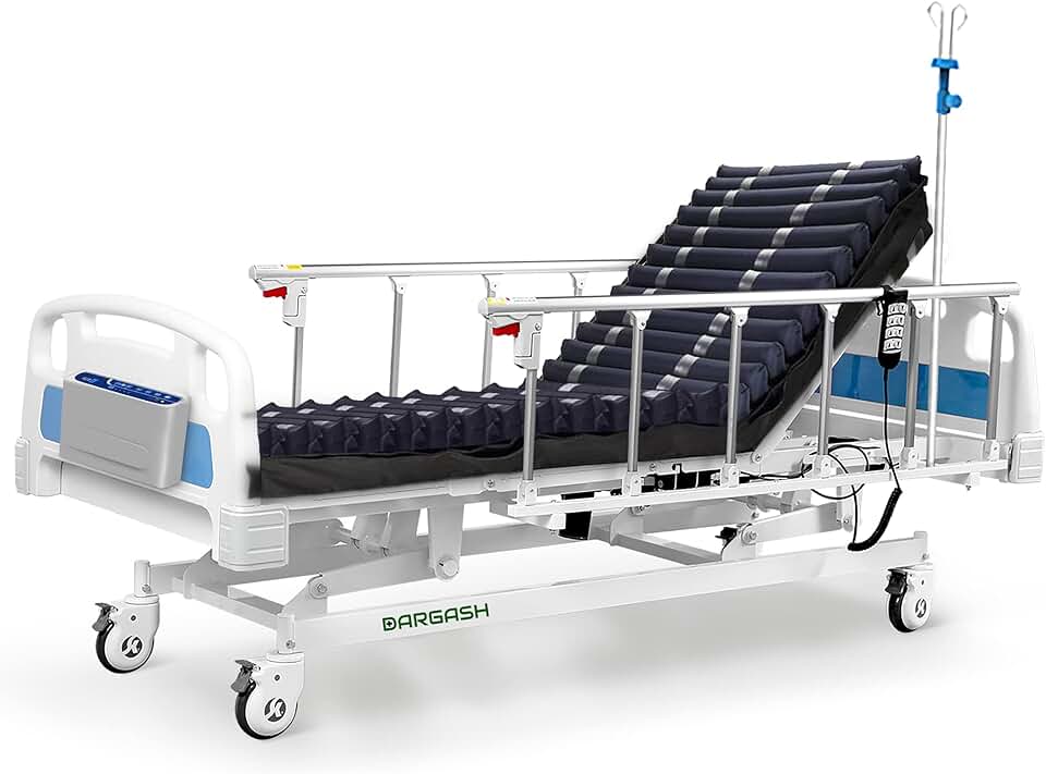 8 INCH Tubular AIR Mattress – for Pressure ulcers and Bed sores – Variable Inflatable Pump System with CPR Handle – Twin Size