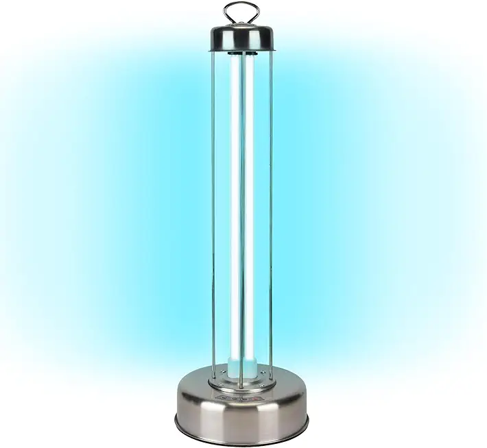 Room Surface UV Light Sanitizer - USA 100W Professional Grade UV-C Lamp for Commercial & Home Use with Timer, & 10,000hr Bulb, EPA Registered, Lab Certified 99.9% Germ Kill in 15 Mins