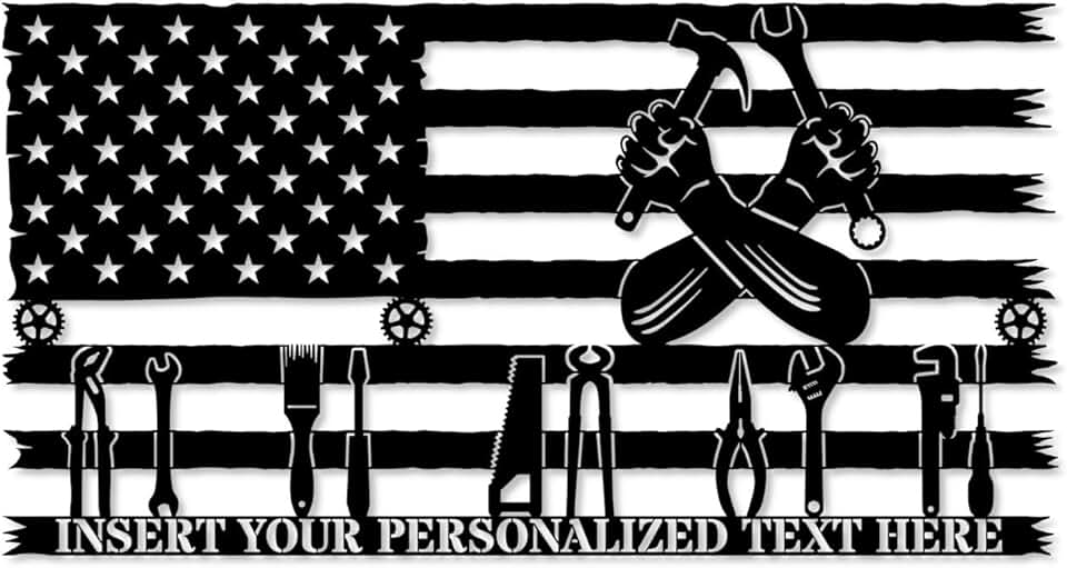 Personalized US Handyman Name Metal Sign Gift. Custom DIY Man Wall Hanging. To My Handywoman Gift. Repairman Tools Gift. American Craftsman. Nameplate Gift. Garage Wall Hanging Decoration. Business Owner Sign. Trucker Steel Sign Name Plaque Gift (36