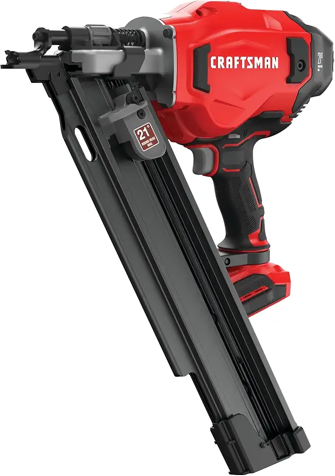 CRAFTSMAN V20 Cordless Framing Nailer, Nail Gun, 21 Degree, up to 3-1/4 inch Nails, Bare Tool Only (CMCN621PLB)
