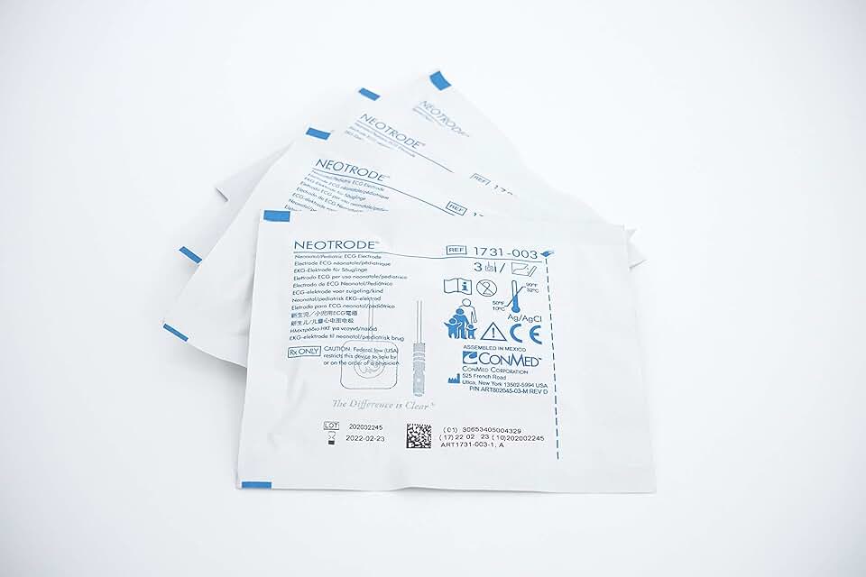 Conmed Corp Neotrode Neonatal Pediatric ECG Electrodes, Conductive Adhesive Gel, Latex-Free, Case of 300, 1731-003