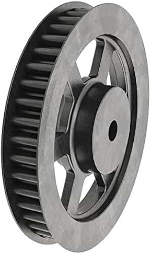 8M72X85 Steel HTD Timing Pulley with Flange, 8 mm Pitch, 72 Teeth, for 85 mm wide belt, 20 mm +/-1mm Pilot Bore, 183.35 mm Pitch Dia., 181.98 mm OD, 100 mm Hub Dia., 95 mm Face Width, 95 mm Overall Width, 10AF/S , (1-080)