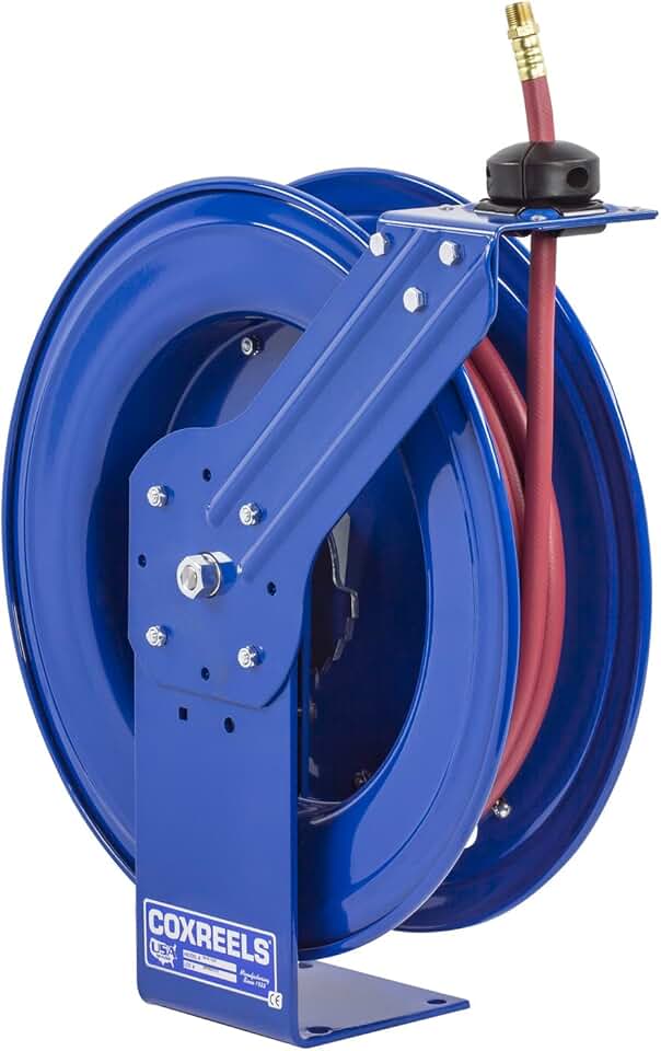 Coxreels SH Series Super Hub Air/Water Hose Reel with Hose, Model# SH-N-375, 3/8