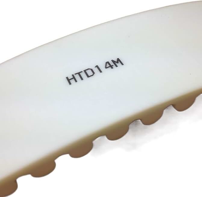 Open Synchronous Belt HTD 14M Open Timing Belt PU Arc Width 25/30/40/50/55/85/100mm Polyurethane Steel 14M-50mm HTD14M Synchronous Pulley Belt(3Meters,50mm Color white)