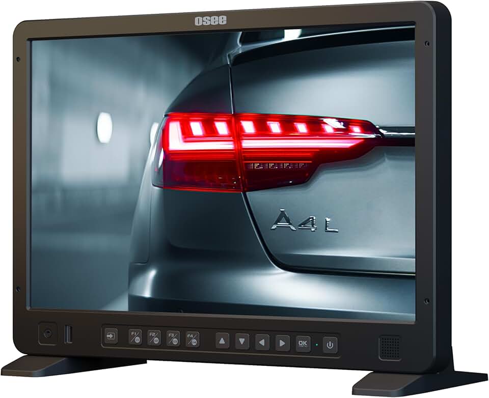 OSEE Megamon 15 15.4inch Upgrade 1000 Nits High Bright HDR Pro Studio Director Camera Field Monitor Kit for Field Production with HDMI 3G SDI in and Out Battery Plate Cstand Carrying Case Cheese Plate