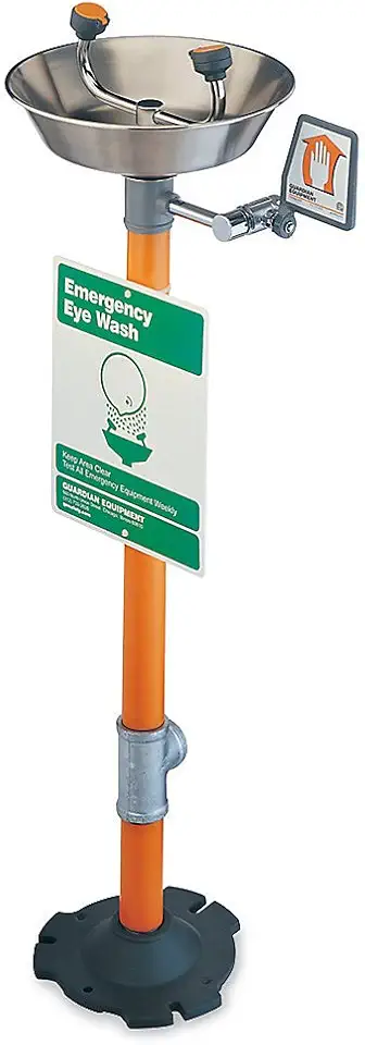 Guardian G1825 Stainless Steel Eyewash, Pedestal Mounted