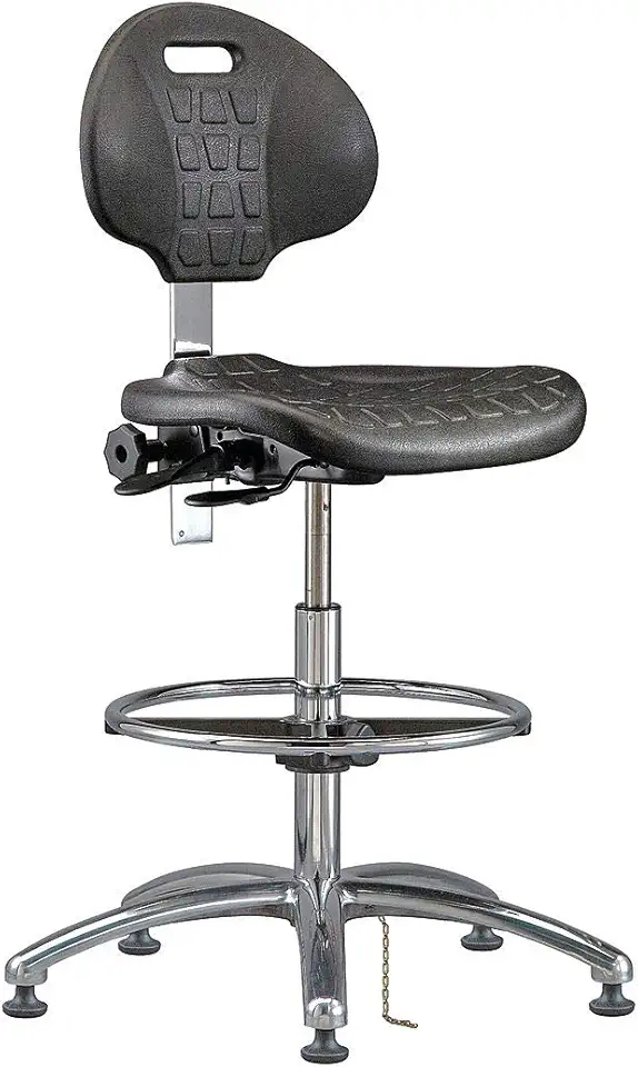 Bevco 7551E Class 10 Certified Cleanroom Ergonomic ESD Chair, Tilt Back Adjustment, 18