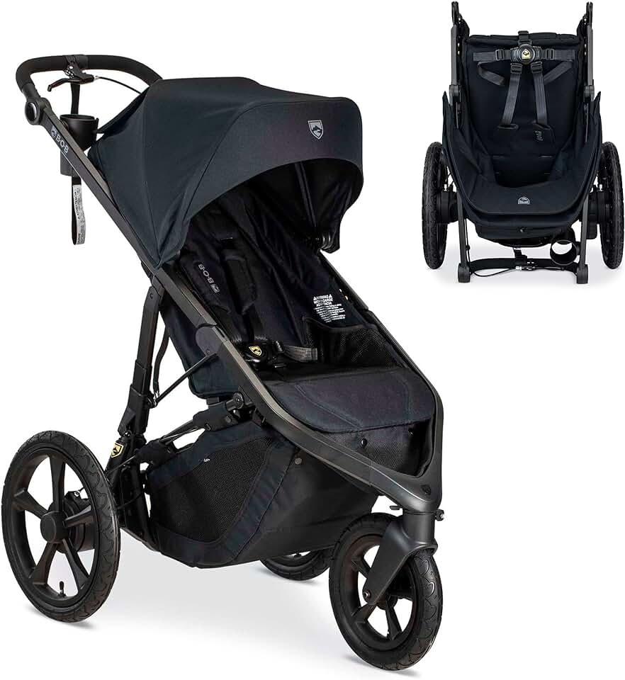 BOB Gear Wayfinder Jogging Stroller with Independent Dual Suspension, Air-Filled Tires, and 75-Pound Weight Capacity, Nightfall