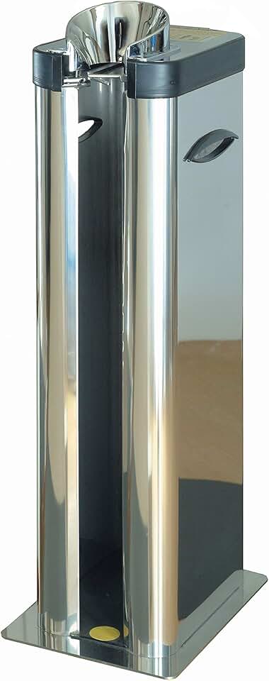 Automatic Wet Umbrella Wrapper Packing Machine, Bags Dispenser Holder, Single Slot, Stainless Steel, 200 Long Bags Included (Reflecting Silver)