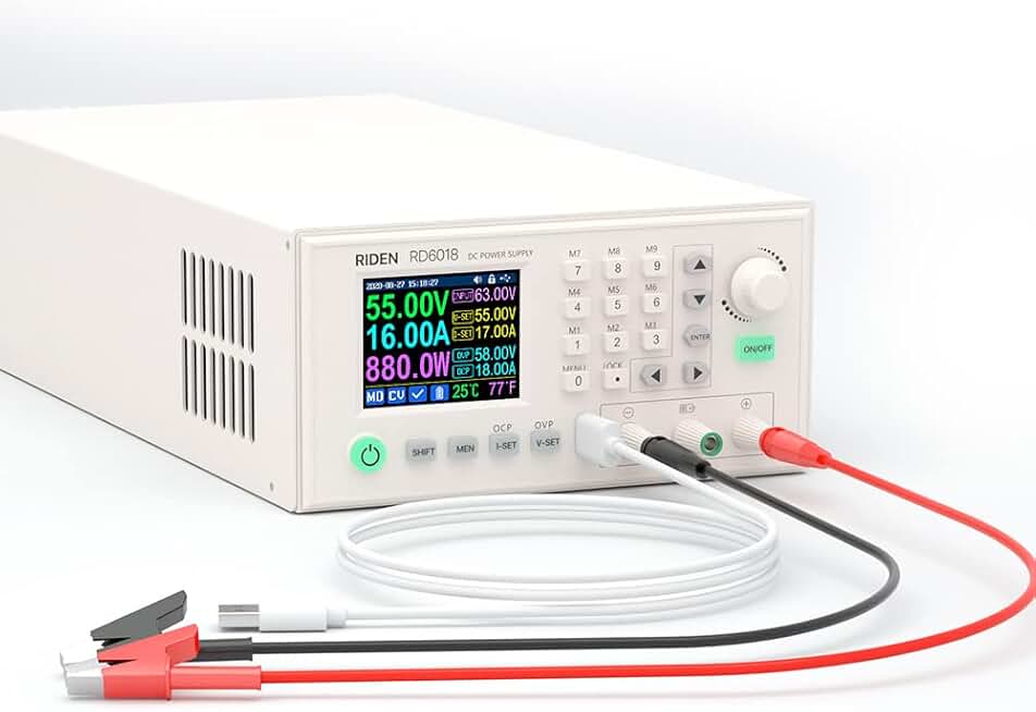 RD RD6018 DC Power Supply Variable Adjustable Lab Bench Power Supply Buck Converter Step Down Switching Regulated 4-Digital LCD Display 60V 18A 1080W