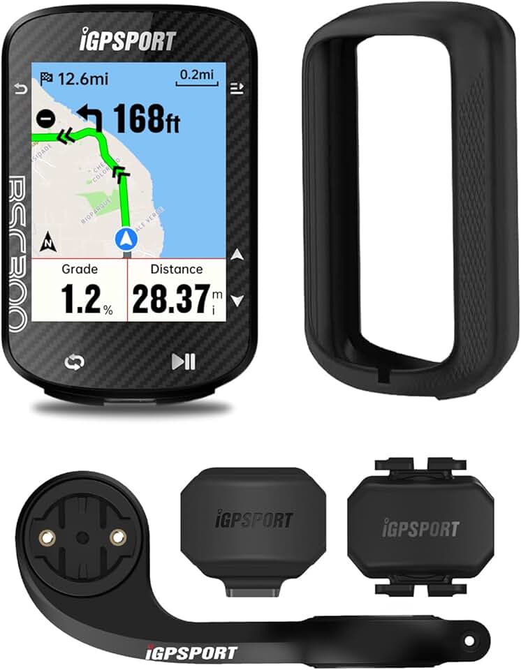 iGPSPORT BSC300 Bike Computer, Offline MAP Navigation Off Course Warning 8GB Bluetooth ANT+ Wireless GPS Cycling Computer IPX7 Waterproof