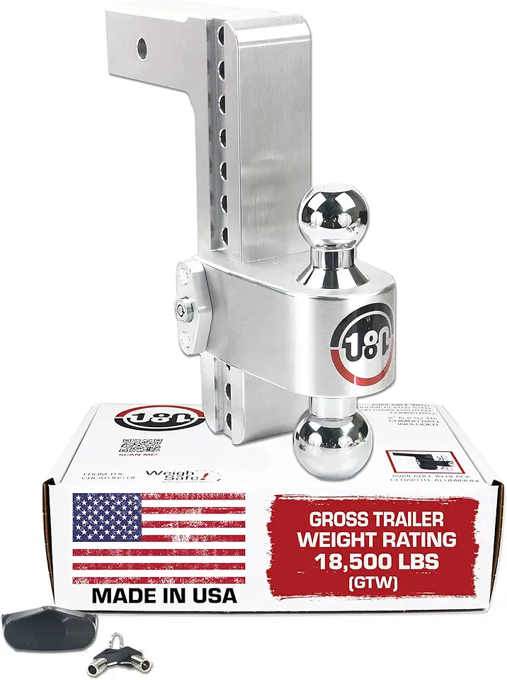 Weigh Safe Adjustable Trailer Hitch Ball Mount - 10