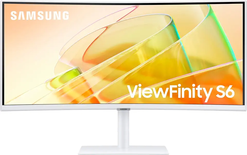SAMSUNG 34-Inch ViewFinity S65TC Series Ultra-WQHD 1000R Curved Computer Monitor, HDR10, 100Hz, AMD FreeSync, Thunderbolt 4, Height Adjustable Stand, Built-in Speakers, Eye Care, LS34C650TANXGO, 2024